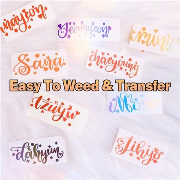 9 Pack Holographic Vinyl for Cricut - 12"x12" Permanent Holographic Vinyl Sheets - Picture 6 of 14